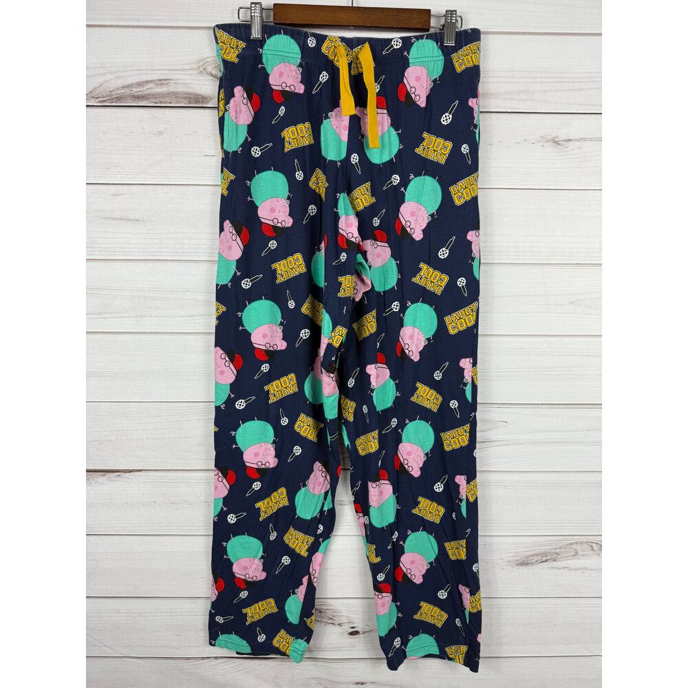 Peppa Pig Mens Daddy‎ Cool Loungepants Navy Blue Size Medium